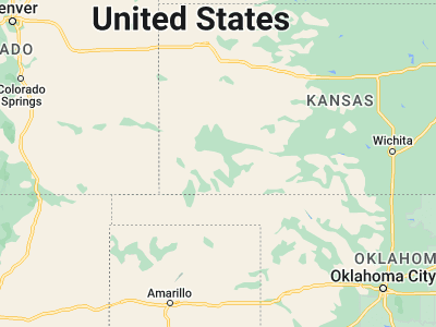 Map showing location of Sublette (37.48169, -100.84377)