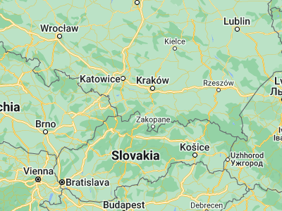 Map showing location of Sucha Beskidzka (49.74188, 19.59429)