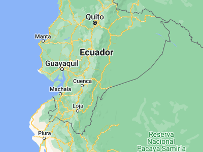 Map showing location of Sucúa (-2.46667, -78.16667)