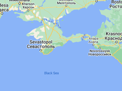 Map showing location of Sudak (44.84924, 34.97471)
