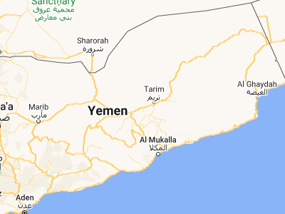 Map showing location of Suḩayl Shibām (15.91448, 48.63864)