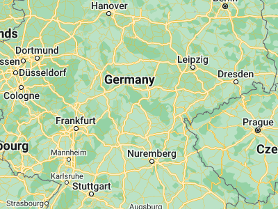 Map showing location of Suhl (50.60911, 10.69401)