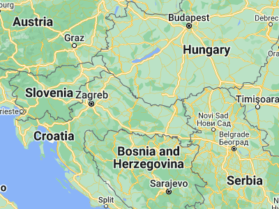 Map showing location of Suhopolje (45.79972, 17.49917)
