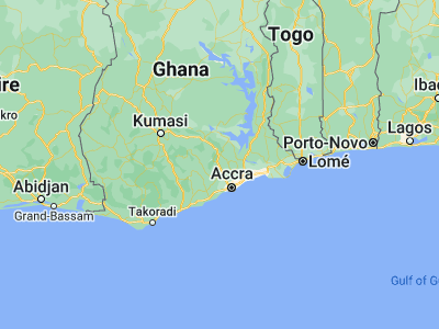 Map showing location of Suhum (6.04089, -0.45004)