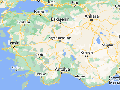 Map showing location of Şuhut (38.53111, 30.54583)