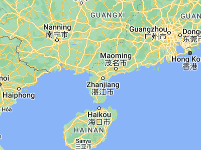 Map showing location of Suicheng (21.41422, 110.2365)
