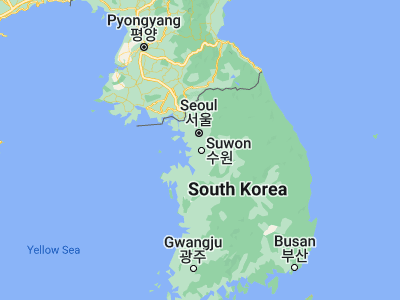 Map showing location of Suigen (37.29111, 127.00889)