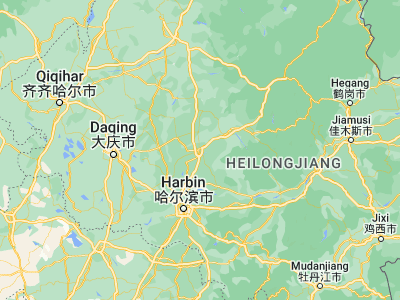 Map showing location of Suihua (46.64056, 126.99694)