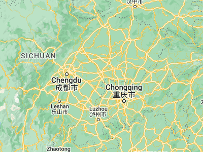 Map showing location of Suining (30.50802, 105.57332)