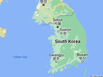 Map showing location of Suisan (36.78167, 126.45222)