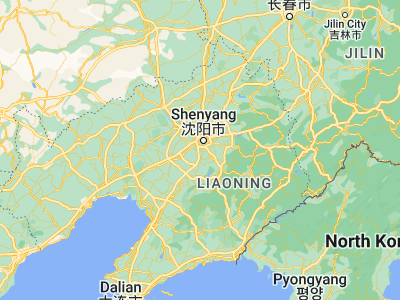 Map showing location of Sujiatun (41.65917, 123.33917)