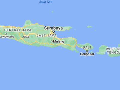 Map showing location of Sukolilo (-8.2236, 113.2362)
