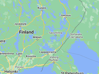 Map showing location of Sulkava (61.78691, 28.37299)