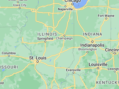 Map showing location of Sullivan (39.59948, -88.60784)