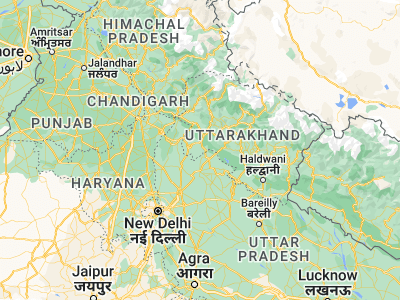 Map showing location of Sultānpur (29.75603, 78.10894)
