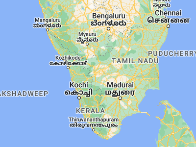 Map showing location of Sulur (11.02427, 77.12565)