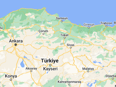 Map showing location of Sulusaray (39.99389, 36.08404)