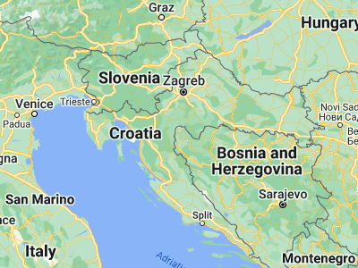 Map showing location of Šumatac (45.09744, 15.85818)