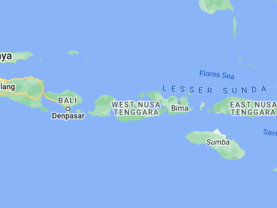 Map showing location of Sumbawa Besar (-8.5, 117.43333)