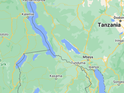 Map showing location of Sumbawanga (-7.96667, 31.61667)