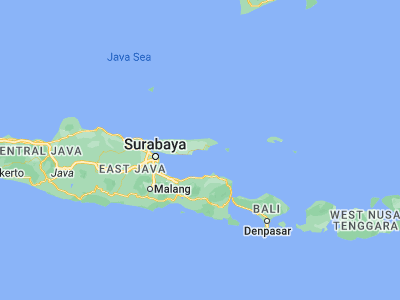 Map showing location of Sumberpandan (-7.1088, 113.7173)