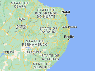 Map showing location of Sumé (-7.67167, -36.88)