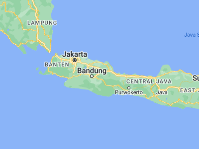 Map showing location of Sumedang Utara (-6.85, 107.91667)
