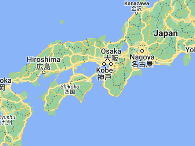Map showing location of Sumoto (34.35, 134.9)