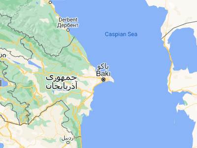 Map showing location of Sumqayıt (40.58972, 49.66861)