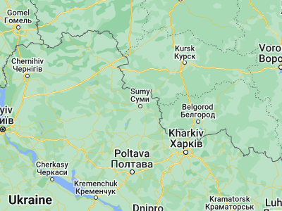 Map showing location of Sumy (50.9216, 34.80029)