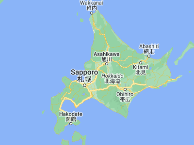 Map showing location of Sunagawa (43.48639, 141.90556)