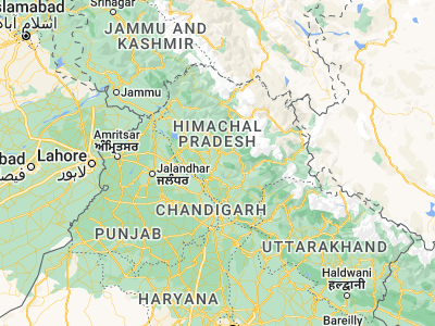 Map showing location of Sundarnagar (31.53276, 76.90594)