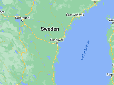 Map showing location of Sundsvall (62.39129, 17.3063)