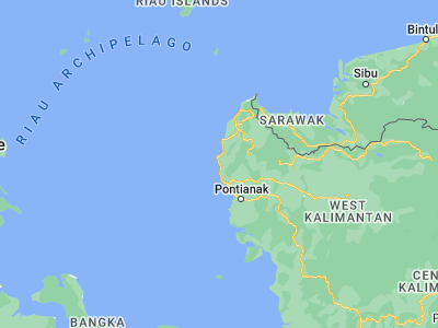 Map showing location of Sungairaya (0.7, 108.9)