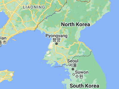 Map showing location of Sŭngho 1-tong (38.99139, 125.97778)