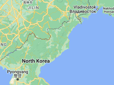 Map showing location of Sŭngjibaegam (41.24278, 128.79889)