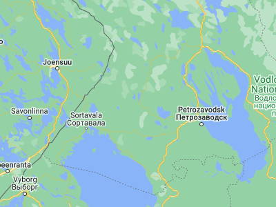 Map showing location of Suoyarvi (62.08333, 32.35)