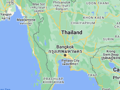 Map showing location of Suphan Buri (14.47418, 100.12218)
