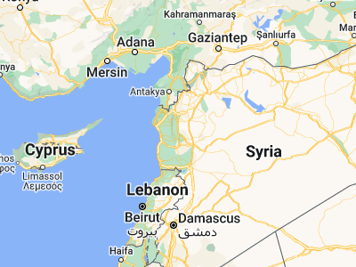 Map showing location of Suqaylibīyah (35.36674, 36.39359)