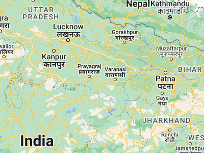 Map showing location of Suriānwān (25.46333, 82.42058)
