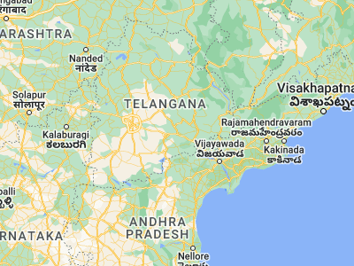 Map showing location of Suriāpet (17.15, 79.61667)