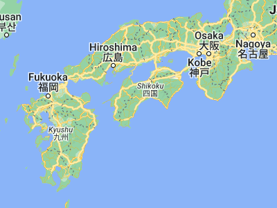 Map showing location of Susaki (33.36667, 133.28333)