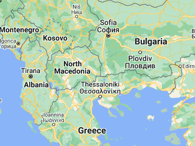 Map showing location of Sušica (41.43722, 22.83639)