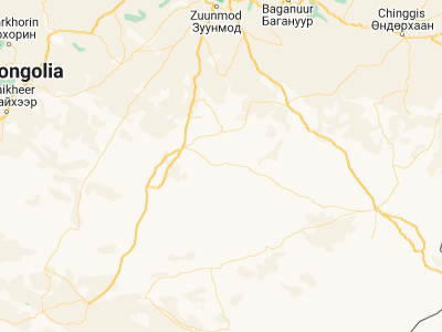 Map showing location of Suugaant (45.53257, 107.04546)