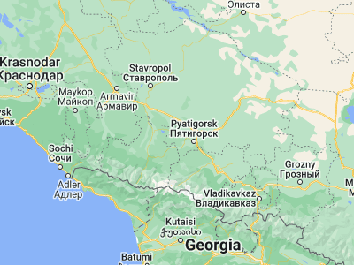 Map showing location of Suvorovskaya (44.1901, 42.6595)