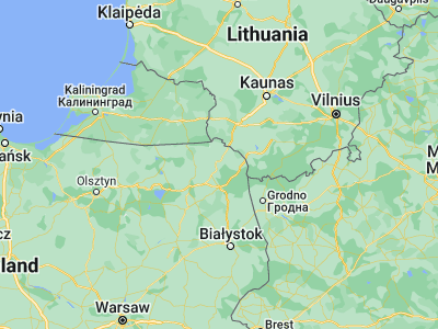 Map showing location of Suwałki (54.11175, 22.93087)