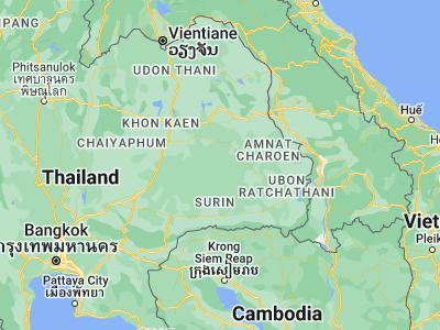 Map showing location of Suwannaphum (15.60348, 103.80207)