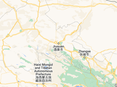 Map showing location of Suzhou (39.74318, 98.51736)