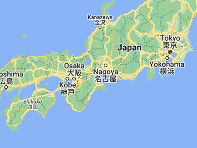 Map showing location of Suzuka (34.88333, 136.58333)