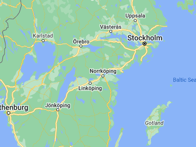 Map showing location of Svärtinge (58.65, 16)